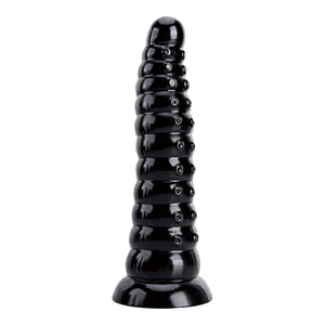 Massaggiatore prostatico enorme con pugno in PVC nero con perline extra large per coppie