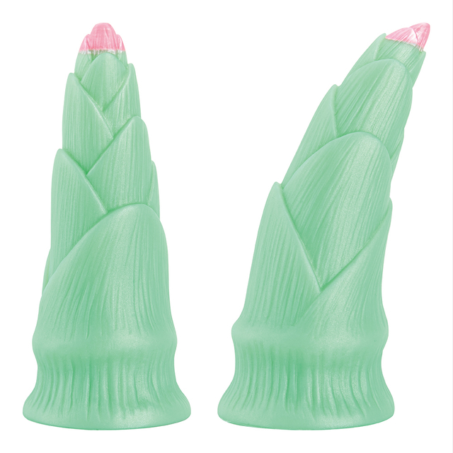 Giocattolo per adulti con pene realistico in gomma siliconica stile germoglio di bamb&ugrave; primaverile