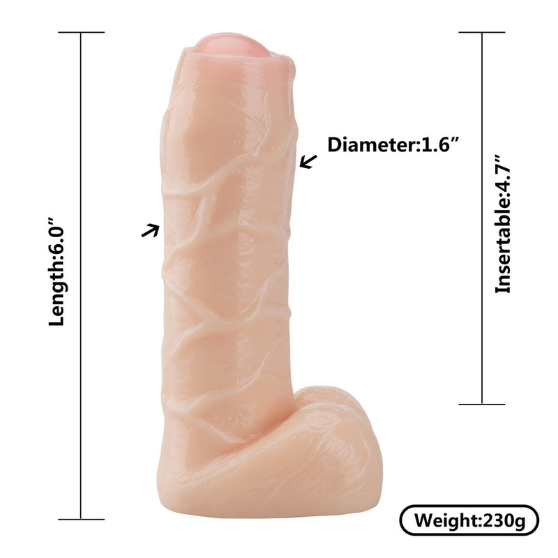 Dildo a ventosa con testa di fungo artificiale