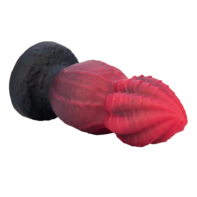 Gemengde kleur siliconen kalebasstijl masturbatiespeelgoeddildo