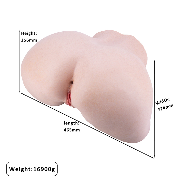 Realistisch siliconen poesje-kont-sekspop Realistisch vagina-dubbelkanaalsspeelgoed