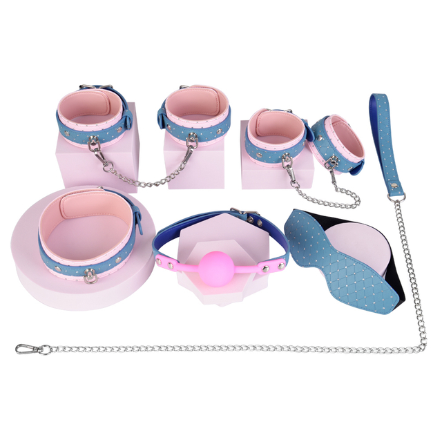 5PCS BDSM 大人用 コスプレ ボンデージ セット カップルのいちゃつきや SM アドベンチャー用の 5 ピースコレクション