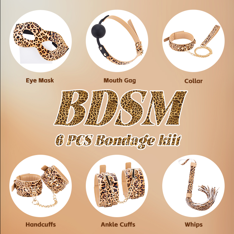 6-teiliges BDSM-Bondage-Set f&uuml;r Erwachsene, Cosplay, f&uuml;r Flirt- und SM-Abenteuer von Paaren