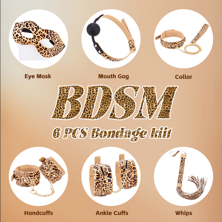6-teiliges BDSM-Bondage-Set f&uuml;r Erwachsene, Cosplay, f&uuml;r Flirt- und SM-Abenteuer von Paaren