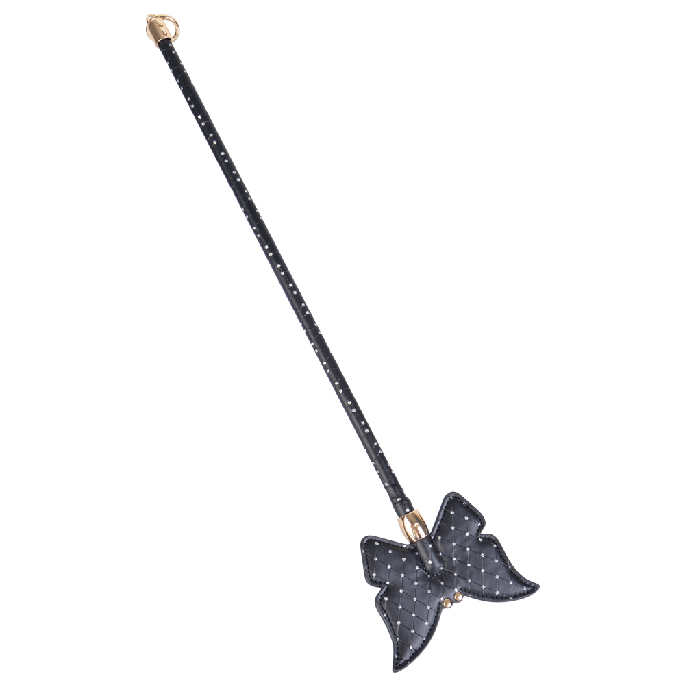Vlindervormige Bdsm bondage spanking peddel met strass decoratie seksspeeltje voor volwassenen