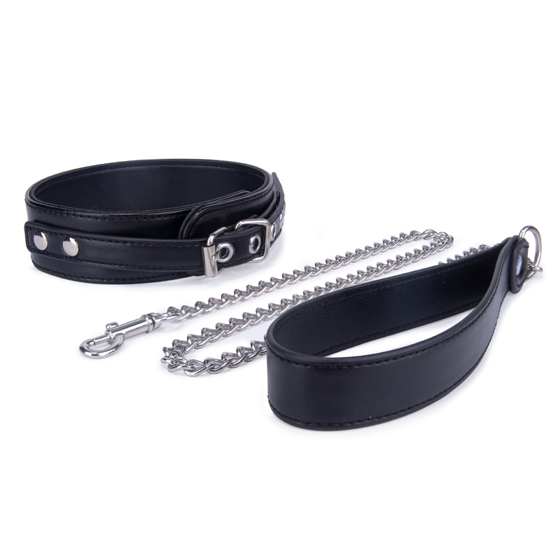 Zwarte BDSM-halsband Bdsm-bondagehalsband en riemset Vrouwen Rollenspel Seksspeeltjes Verstelbare slavensteunen Volwassen producten SM-bondagehalsband voor koppels