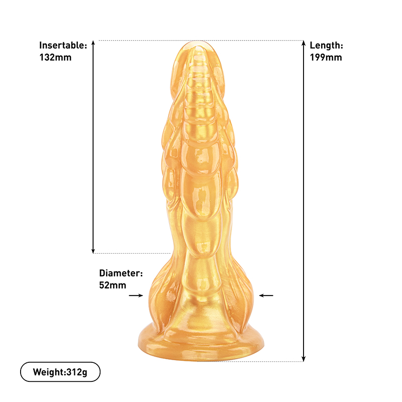 Fantasia colorato drago mostro dildo grande design spesso per giocattoli per adulti all'ingrosso