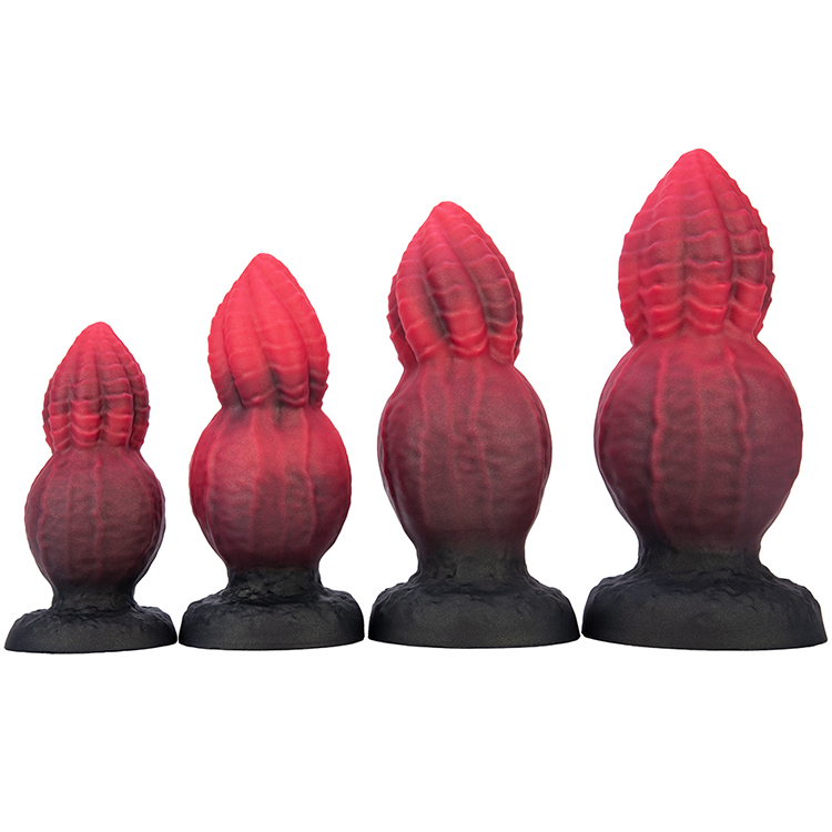 Kleurrijke siliconen kalebasstijl masturbatie speelgoeddildo