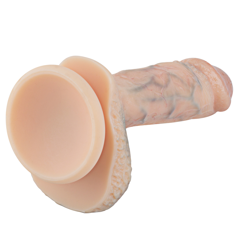 Realistischer Penisdildo mit haut&auml;hnlichem Silikonmaterial und starkem Saugnapf f&uuml;r den schwulen Anal- und Paargebrauch