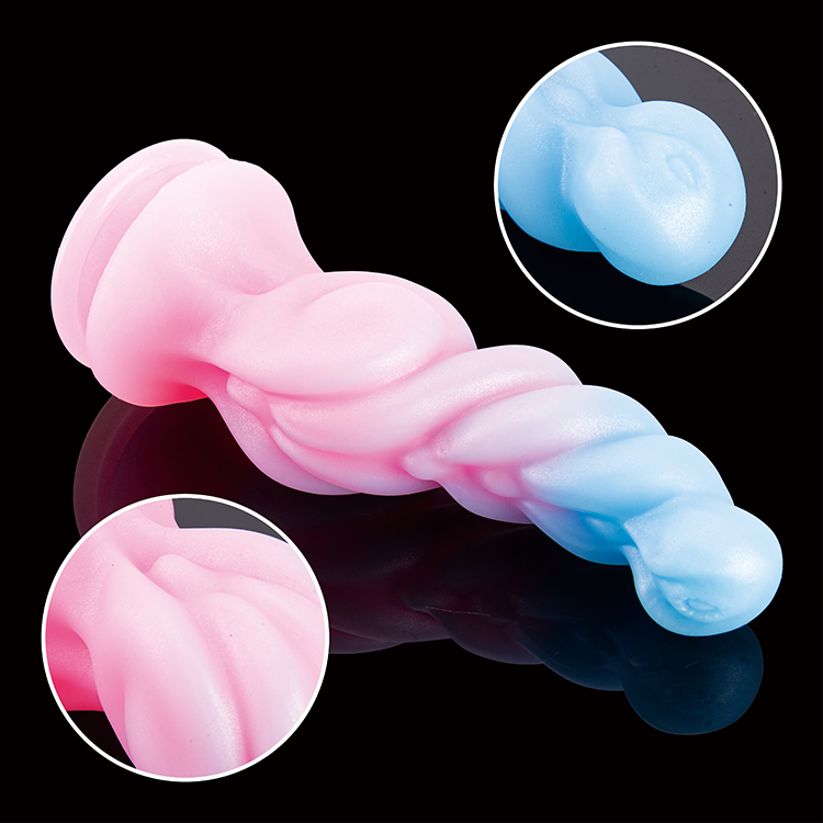 Hochwertiger Prostata-Massagedildo aus rosafarbenem Silikon mit Monster-Design f&uuml;r ultimative erotische Stimulation