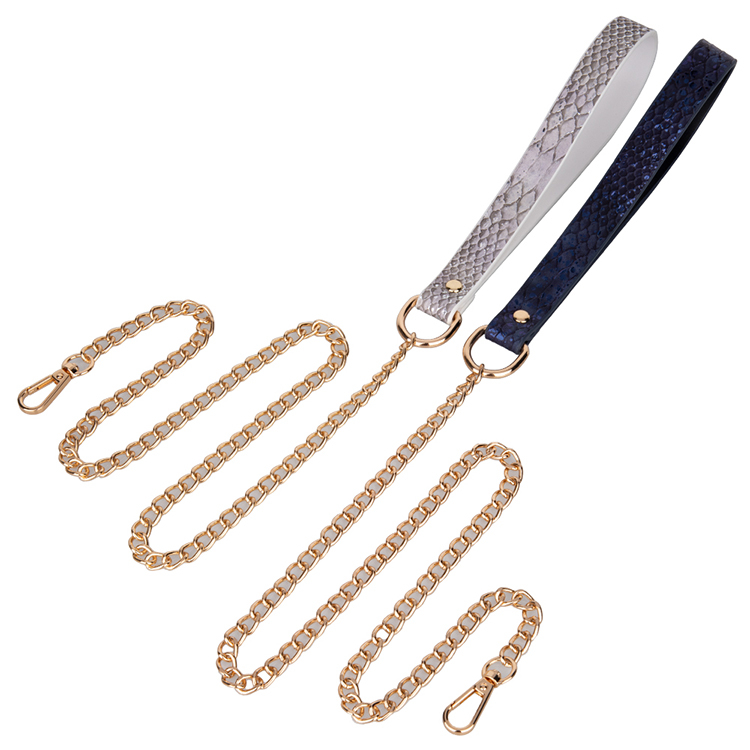 Top-Bondage-Halsband aus PU-Leder mit Schlangenmuster, Fesselhalsband f&uuml;r die Erkundung von BDSM durch Paare