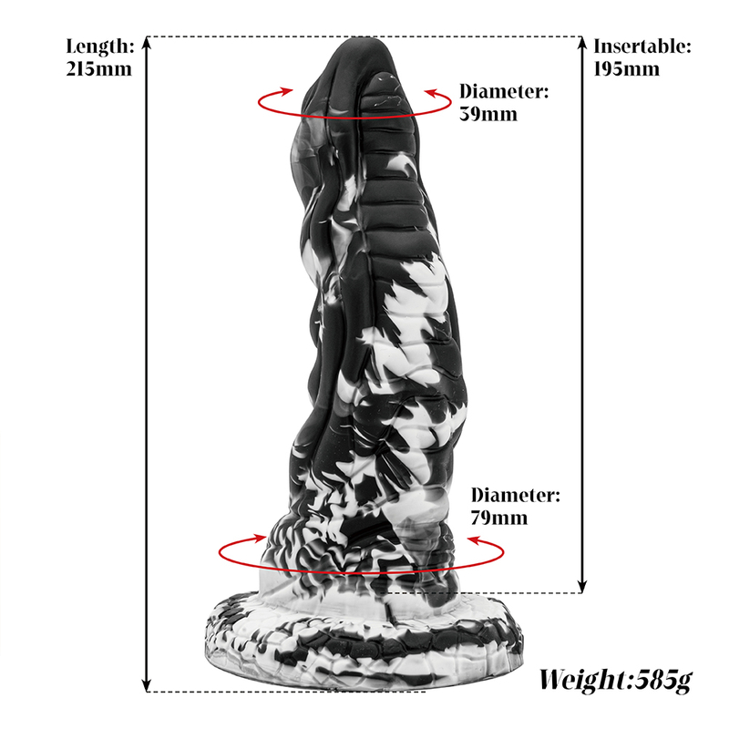 Alieno Realistico Silicone Annodato Pene Enorme Dildo per la Stimolazione del Punto G Giocattolo Sessuale per Adulti per Donne