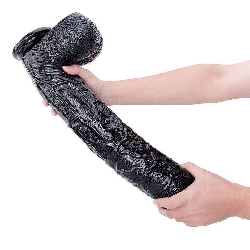 巨大なリアルなソフトスキン PVC 黒ディルドボディセーフ女性オナニー大人のおもちゃのアダルトショップ