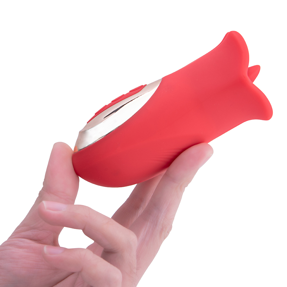Neu eingetroffener roter einziehbarer Saugvibrator