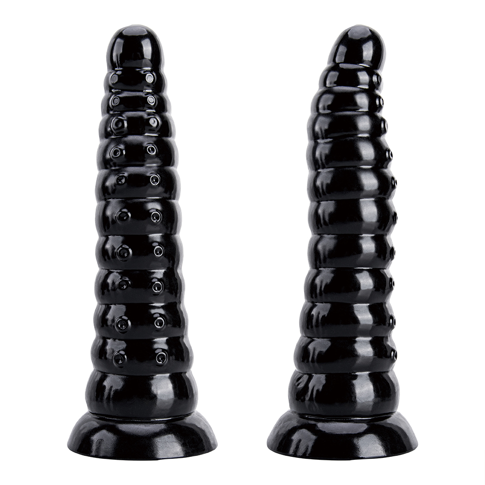 Extra grote zwarte PVC-vuistdildo met kralen Enorme prostaatstimulator voor koppels
