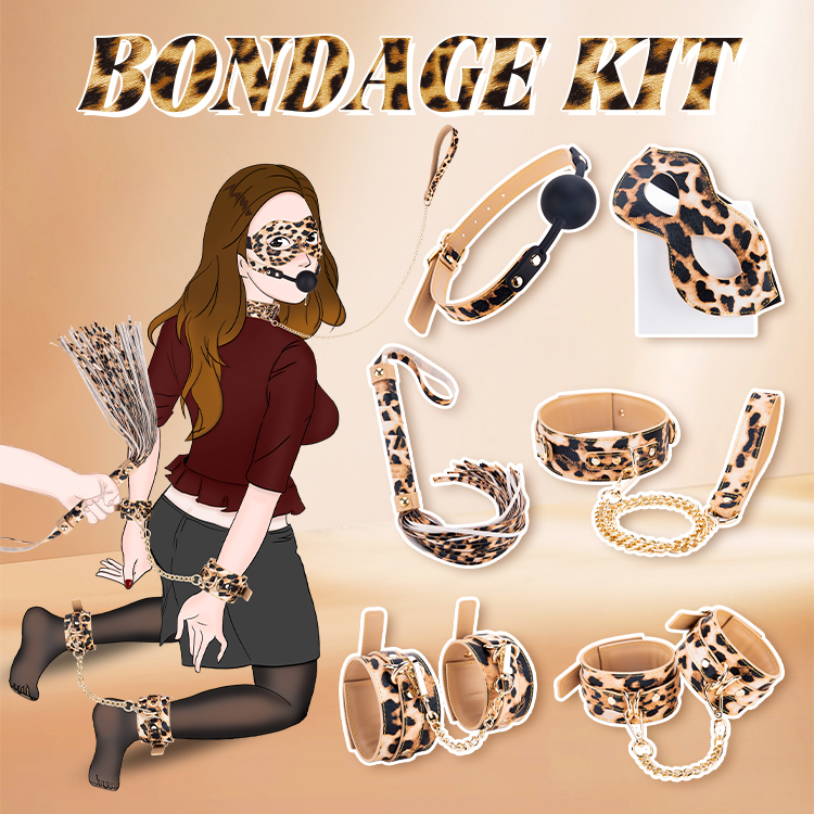 6PCS BDSM volwassen cosplay bondageset 6-delige collectie voor flirt- en SM-avonturen voor koppels