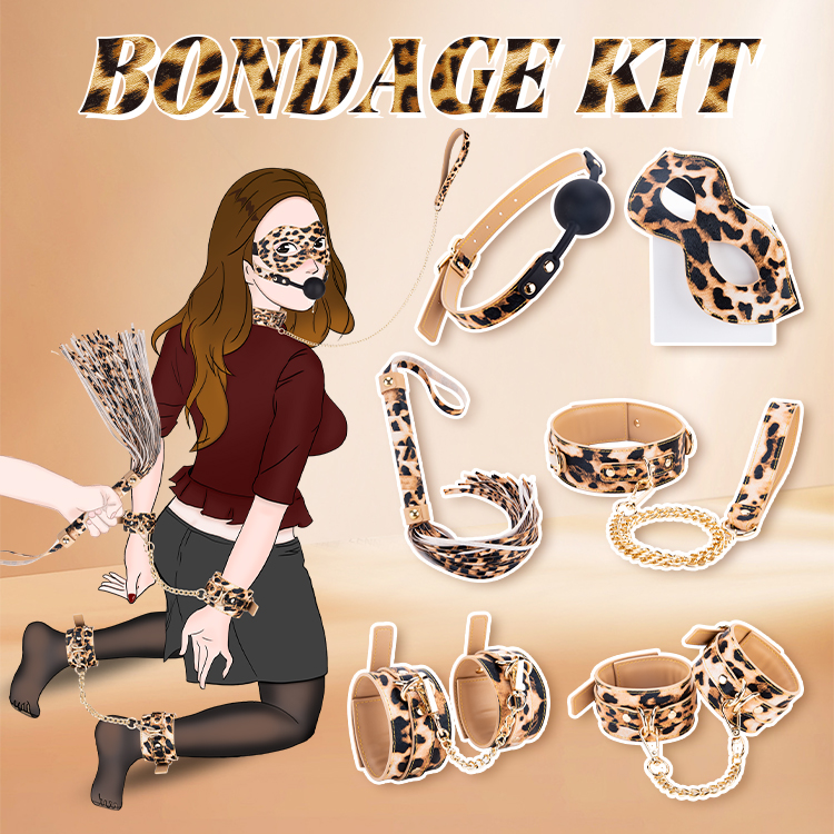 6PCS BDSM volwassen cosplay bondageset 6-delige collectie voor flirt- en SM-avonturen voor koppels