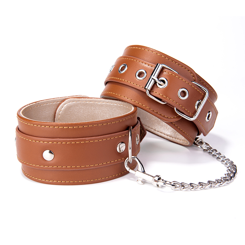 BDSM Schiavo erotico BDSM in pelle PU Polsini per caviglie Cavigliere Gioco sessuale Prodotti SM Giocattoli