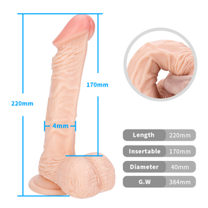 Realistische zachte PVC vlees-penis-vagina-dildo grote anale buttplug met zuignap voor vrouwen
